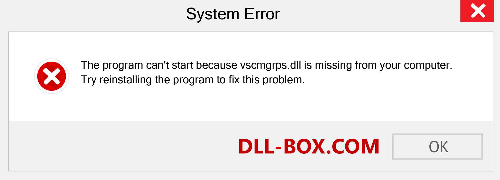  vscmgrps.dll file is missing?. Download for Windows 7, 8, 10 - Fix  vscmgrps dll Missing Error on Windows, photos, images